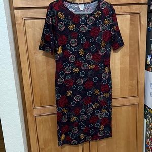 LuLaRoe floral Julia midi dress size M